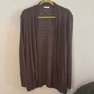 Maurices Chocolate Brown Open-Front Cardigan